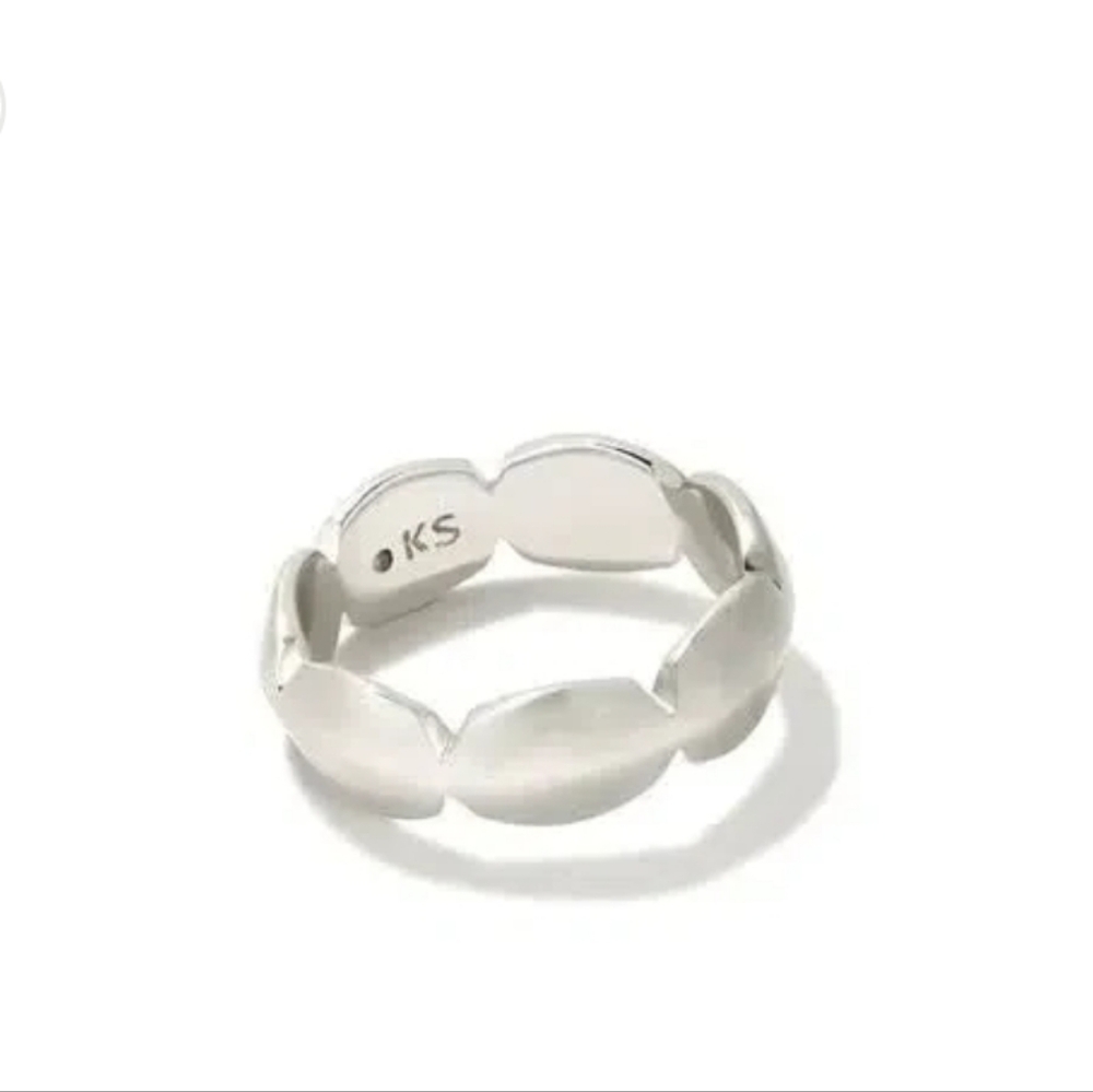 Kendra Scott Brooke Band Ring Silver Sz  7 NWT